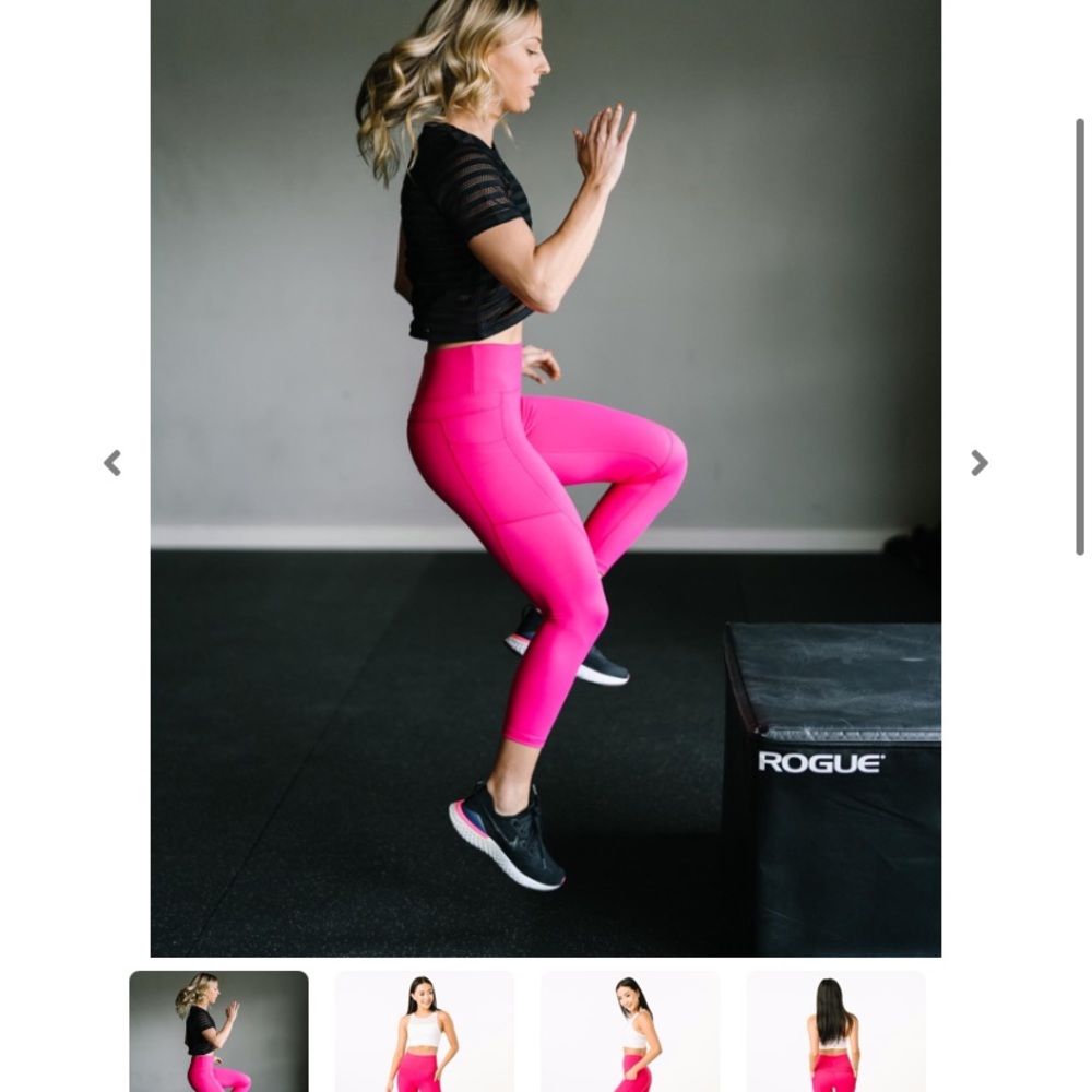 Zyia Party Pink high rise Light N tight Capri